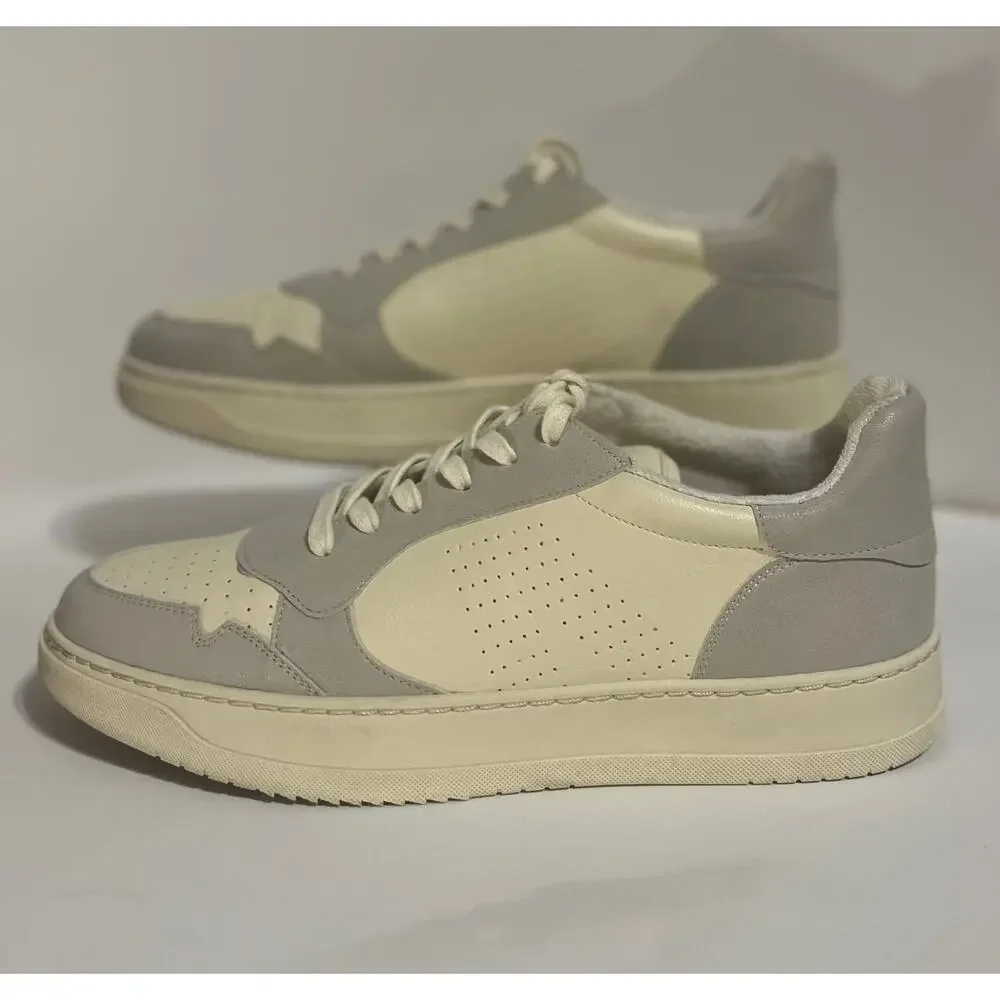 MIA Womens Platform Sneakers Shoes Sz 10 Gray Cream Lace Up Casual Color Block